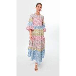 Tuckernuck Hyacinth House Floral Multi Tier Long Dress Cottage Garden
